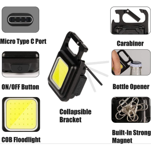 Rechargeable mini Keychain Light.