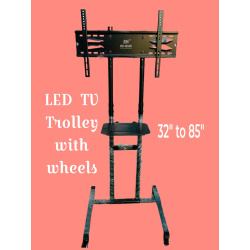 Led tv trolley with wheels 32&quot; to 85&quot; 