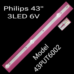 Philips 43&quot;  3LED 6V 43PUT6002/56 Backlight 
