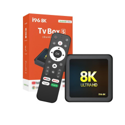 I96 8K Video Playback 4K Android TV Box, Ultra HD Smart Media Player with Remote Control